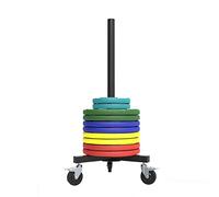 ZAQY Rastrelliera Pesi, Porta manubri Dischi Nero 50 Mm Peso Portatarga Standard con Ruote, Scaffale Portapiatti Olimpico Verticale da Pavimento, Organizzatore di Palestra Commerciale