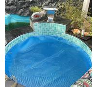 ZAQYCM Copertura Solare Piscina 9 8 7 6 5 4 3 2 1 M Copertura Solare Rotonda per Piscina Interrata, 20mil Coperture per Il Mantenimento del Calore per Piscine Fuori Terra, Blu(Dia 270cm(9ft))