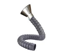 ZAQYCM Tubo Flessibile, Braccio di Raccolta Articolato per Tubo di Scarico Fumi Nero Grigio, Tubo Flessibile Universale Regolabile per Condotto di Aspirazione(L 2m/6.5 ft,ID 160MM/6 2/7 in)