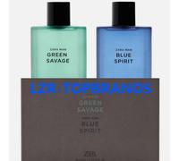 Zara MAN GREEN SAVAGE + Zara MAN BLUE SPIRIT 2X90 ML Eau De Toilette Uomo