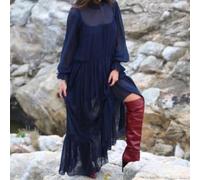 Zara Maxi Vestito Con Swiss Pois Taglia M Ref 6189 230