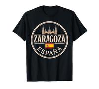 Zaragoza España City Travel Spagna Maglietta