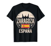 Zaragoza España City Travel Spagna Maglietta