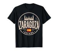 Zaragoza España City Travel Spagna Maglietta
