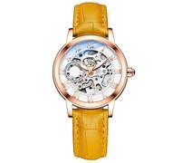 ZARAHCBOTML Orologio meccanico casual cavo luminoso impermeabile completamente automatico con cinturino in pelle, adatto come regalo for le donne watch
