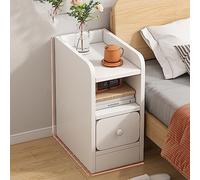 ZARBAILRE Comodino Ultra Stretto, Tavolino da Notte di Piccole Dimensioni, Mini Comodini Moderno Minimalista, Semplice Comodino Incrinato per Camera da Letto (A 20×34×50cm)