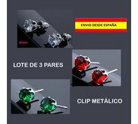 Zarcillo Orecchini Piercing Piochas 3 Paia 3 Colori Orecchio Unisex Elegante Pop