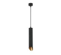 Zarivy 1xGU10 ciondolo luce nero oro dimensioni 5,3 x 5,3 cm, ideale per illuminazione decorativa e ambienti eleganti.
