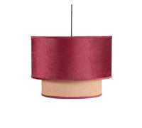 Zarivy Ciondolo a 2 schermi 1xE27 Rosso Vino, dimensioni Regx40x40 cm, ideale per illuminare spazi e decorazioni interne.