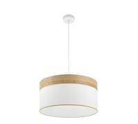 Zarivy Ciondolo Cloe 2xE27 in bianco con elegante legno chiaro. Perfetto per illuminare e dare un tocco moderno a qualsiasi spazio. Dimensioni: 50 x 50 cm. Ideale per la tua casa.