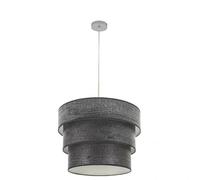 Zarivy Ciondolo Triple Smile 3xe27 in elegante cromo e legno nero, con dimensioni di 50x50 cm. Ideale per illuminare i tuoi spazi con stile e modernità. Osa decorarlo!
