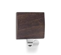 Zarivy Gancio adesivo in legno wengé, resistente e facile da installare, ideale per organizzare spazi e appendere oggetti decorativi.