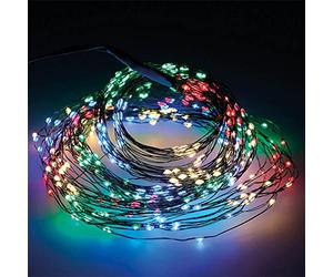 Zarivy Ghirlanda micro LED esterna multicolore, ideale per decorare il tuo albero da 180 cm. Con 6,8 m di lunghezza, crea un'atmosfera festosa e accogliente nei tuoi spazi esterni.