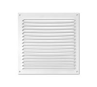 Zarivy Griglia Adesiva in Alluminio 170 x 170 mm, Colore Bianco, Ideale per la Ventilazione e la Decorazione di Interni.