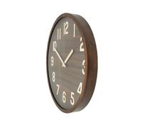 Zarivy Orologio da parete in legno scuro 60 x 60 x 5 cm con movimento continuo, ideale per decorare e dare un tocco elegante a qualsiasi spazio.