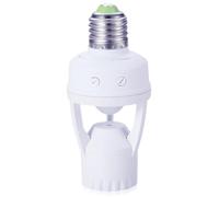 Zarivy Portalampada E27 con sensore di movimento a 360°, ideale per illuminazione automatica in esterni e spazi interni.