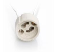 Zarivy Portalampada GU-10 dicroico, compatibile con lampadine LED, installazione semplice, ideale per illuminazione decorativa interna.