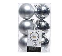 Zarivy Scatola da 12 palline in argento decorative per albero di Natale Ø6 cm. Dai un tocco elegante e festoso al tuo albero con queste palline scintillanti, perfette per creare un'atmosfera natalizia