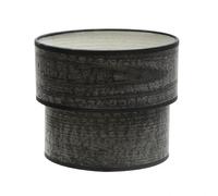 Zarivy Schermo da tavolo doppio Smile E14 in elegante legno nero. Dimensioni compatte: larghezza 18 cm, profondità 16 cm, altezza 16 cm. Ideale per illuminare con stile qualsiasi spazio.