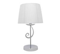 Zarivy Tavolo LED 1xE14 Cromo Schermo Bianco 45x25x25 cm - Illuminazione decorativa e funzionale per casa e ufficio.