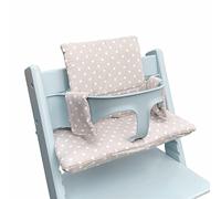 ZARPMA Cuscino per seggiolone compatibile con seggiolone Stokke Tripp Trapp Chiar, inserto in tessuto di cotone imbottito con imbottitura in cotone (grigio stella)