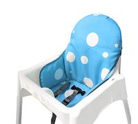 ZARPMA Cuscino Seggiolone coprisedili per Ikea Antilop,Lavabile per Bambini Pieghevole Ikea Childs Sedia coprisedili Ricoperto-Non Include Di Seggiolone E Cintura Di Sicurezza (Blu)