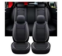 ZARUXCHA Coprisedili Auto per Golf-VII/Variant, 5 Posti Pelle Traspirante Impermeabile Coprisedile Anteriori Posteriori, Resistenti Facili Installare Pulire Sedili Accessori(Black White)