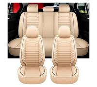 ZARUXCHA Coprisedili Auto per Maserati Quattroporte Sport GT 2008-2012, 5 Posti Pelle Traspirante Impermeabile Coprisedile Anteriori Posteriori, Resistenti Facili Installare Pulire(Beige)