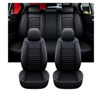 ZARUXCHA Coprisedili Auto per Maserati Quattroporte Sport GT 2008-2012, 5 Posti Pelle Traspirante Impermeabile Coprisedile Anteriori Posteriori, Resistenti Facili Installare Pulire(all Black)