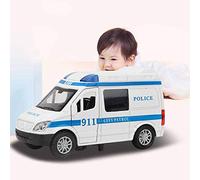 ZASCHMOY 1:32 Auto per Ambulanza Giocattolo in Lega con Caratteristiche del Suono e della Luce - Mini Mini Stimolazione Blu per il Gioco e l'apprendimento per Bambini (BLUE)