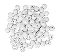 ZASCHMOY 100 Pezzi di Perline Intrecciate per Capelli, Robuste Perline Dreadlock in Resina Plastica per Uomo Donna, con Foro Grande per Trecce Coda di Cavallo Matrimonio (WHITE)