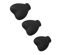 ZASCHMOY 3 Pezzi Copri Pennelli per Trucco Copri Pennelli Cosmetici in Silicone a Forma di Cuore per Donne e Ragazze - Protegge i Capelli della Spazzola, Portatile e Dal Design Carino (BLACK)