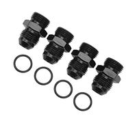 ZASCHMOY 4 Pezzi ORB Raccordo Maschio in Lega di Alluminio 1500PSI O Ring Maschio Adattatore Svasato per Pompa Carburante Radiatore Olio da 8AN ORB a 8AN (Da a)