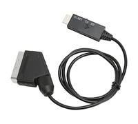 ZASCHMOY Adattatore Convertitore da SCART a Interfaccia Multimediale HD 1080P per Dispositivi SCART - Portatile e Facile da Usare, Plug and Play