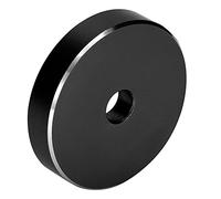 ZASCHMOY Adattatore per Giradischi da 45 Giri - Morsetto in Vinile di Alluminio Premium per Dischi con Fori Grandi - Riproduzione Stabile e Alta qualità del Suono (BLACK)
