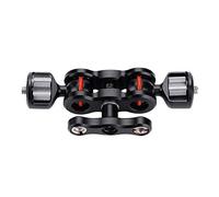 ZASCHMOY Adattatore per Montaggio su Braccio Magico con Slitta Calda e Doppia Testa Multifunzione per Fotocamera - Costruzione in Metallo Resistente, Ruotabile a 180 Gradi, compatibilità con Viti da