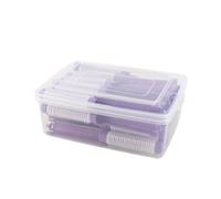 ZASCHMOY Bastoncini per Permanente, 20 Bigodini Senza Calore per Donne con Design a Chiusura Morbida, Bigodino Fai Te per Capelli Lunghi e Corti, Rosa Viola Grigio (PURPLE)