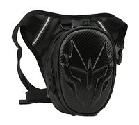 ZASCHMOY Borsa per Gamba in Moto Versatile con Schiena Traspirante e Cinturini Regolabili, Pacchetto di Coscia in PVC Impermea per il Ciclismo Esterno, Nero (#3)