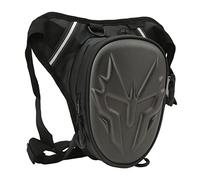 ZASCHMOY Borsa per Gamba in Moto Versatile con Schiena Traspirante e Cinturini Regolabili, Pacchetto di Coscia in PVC Impermea per il Ciclismo Esterno, Nero (#2)