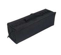 ZASCHMOY Borsa Porta Attrezzi da Campeggio - Resistente Organizer in Poliestere PE con 4 Scomparti, Maniglia per il Trasporto e Cerniera Bidirezionale per Barbecue, Nera