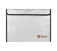 ZASCHMOY Borsa Portadocumenti Ignifuga, a Doppio Strato, Resistente Al Fuoco e Impermeabile, con Rivestimento in Fibra di Vetro, Ideale per Ufficio, Casa, Carte di Credito, Passap (SILVER)