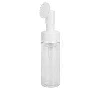 ZASCHMOY Bottiglia di Schiuma Mousse con Spazzola in Silicone - Bottiglia di Schiuma di per il Detergente per Viso a Ripieno Vuoto 100 Ml - Design Trasparente con Pompa (200ML)