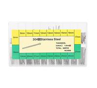 ZASCHMOY Coppiglie per Orologio da Polso, Kit di Copiglie Kit di Riparazione per Cinturino Orologio Assortimento di Parti di Orologio in Acciaio Inossidabile 1mm Copiglie per Cinturino