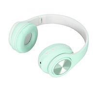 ZASCHMOY Cuffie Bluetooth con Riduzione del Rumore Cuffie Wireless Sopra l'orecchio con Luci Colorate per Telefoni e Laptop (GREEN)