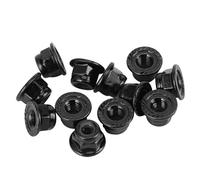 ZASCHMOY Dado di Bloccaggio da 4 Mm per Pneumatico Antiscivolo da 12 Pezzi per Auto Modello Axial SCX10 1/10 RC - Metallo Resistente con Rivestimento in Nylon (BLACK)