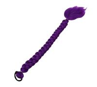 ZASCHMOY Estensione dei Capelli Intrecciati, Trecce Sintetiche Viola con Elastici per uno Styling Facile, Miscela Senza Cuciture Indossare Ogni Giorno e Occasioni Festive