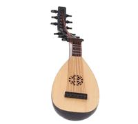 ZASCHMOY Exquisito Mini Luto PIPA Model - Arredamento Strumento Musicale Artigianale - Replica da 6 Pollici in Legno per Scrivania, Libreria o Prop Foto