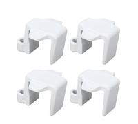 ZASCHMOY Facile Riposizioni per Paraurti Clamp/Holder in Nylon Tacchette per Binari Quadrati 1-1,25 Pollici - Buono per Le Esigenze di Pontone e di Attracco, Bianco, 4pc Set (White)