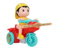 ZASCHMOY Giocattolo Triciclo Elettrico con Luci Fresche e Musica Dinamica per Bambini - Parti Rimovibili e Rotazione a 360 Gradi - Trike Elettrico per Bambini Verde (Rosso)