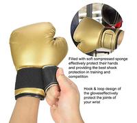 ZASCHMOY Guantoni da Boxe per Bambini in Pelle PU Dorata, un Paio di da Allenamento per Sacchi di Sabbia per Giovani Adatti a Bambini Dai 3 Ai 10 Anni, per Boxe, Taekwondo. (GOLD)